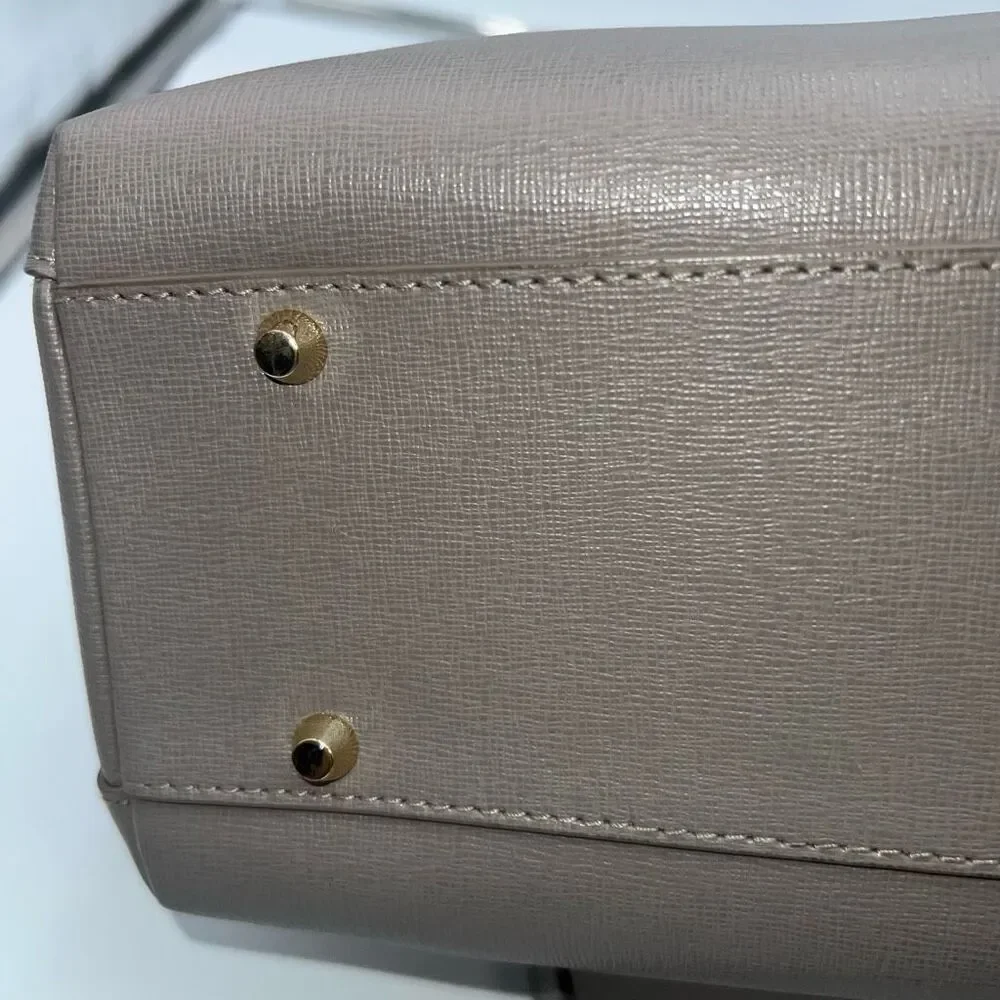Furla Agata Saffiano Leather Crossbody Bag in Sabbia